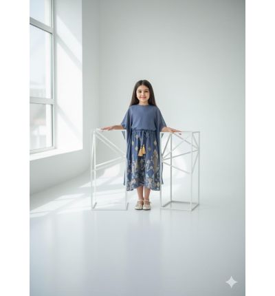 فستان أطفال أنيق بنقشة تراثية