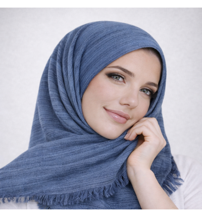 Luxury Blue Grey marble Hijab