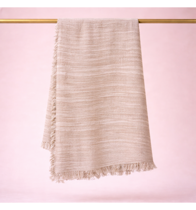 حجاب لنن ماربل | linen marble hijab-بيج