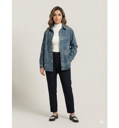 قميص جاكيت شتوي منقوش