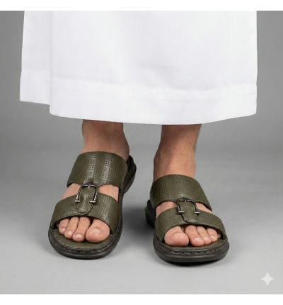 نعال شرقي عصري بجلد منقوش - راحة فائقة وألوان متعددة