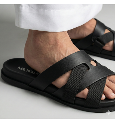 صندل رجالي مريح بتصميم متقاطع – متعدد الألوان