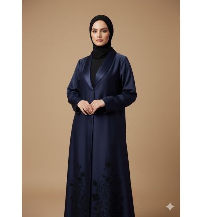 عباية كحلي مطرزة 