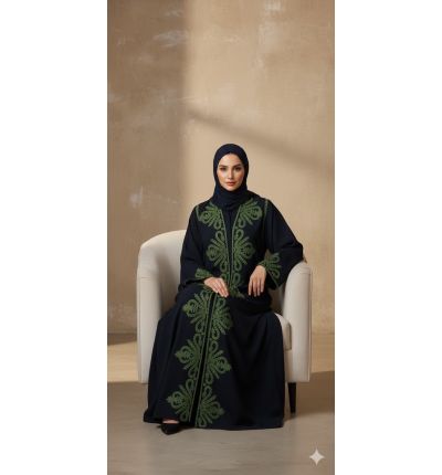 عباية مطرزة سوداء