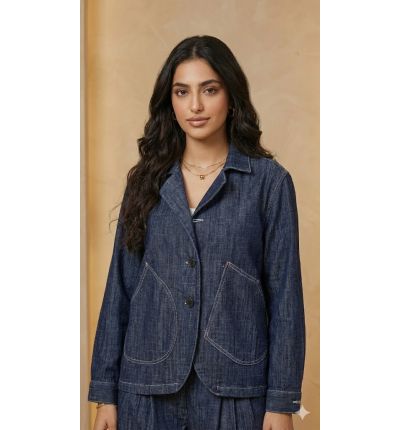 جاكيت دنيم كحلي|Modern Navy Denim Jacket