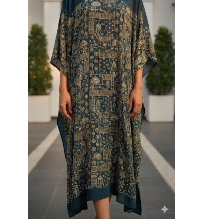 دراعة رمضانية شيفون بنقشة فاخرة|Ramadan Chiffon Daraa with Elegant Pattern