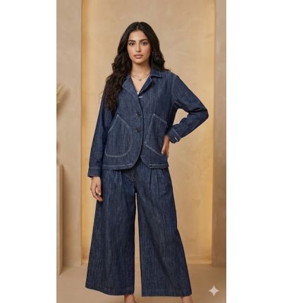 بنطلون دنيم واسعة|Wide-Leg Denim Style pants