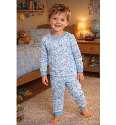 بيجاما أطفال ولادي بطبعات شخصيات كرتونية Boys Cartoon Character Pajama Set