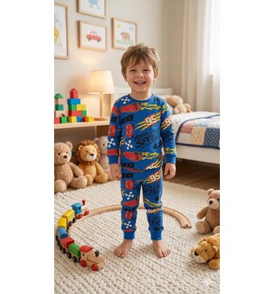 بيجاما أطفال سيارات سباق – Kids Racing Cars Pajama Set