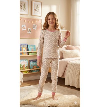 بيجاما أطفال بنقشة زهور صغيرة – Small Floral Kids Pajama Set